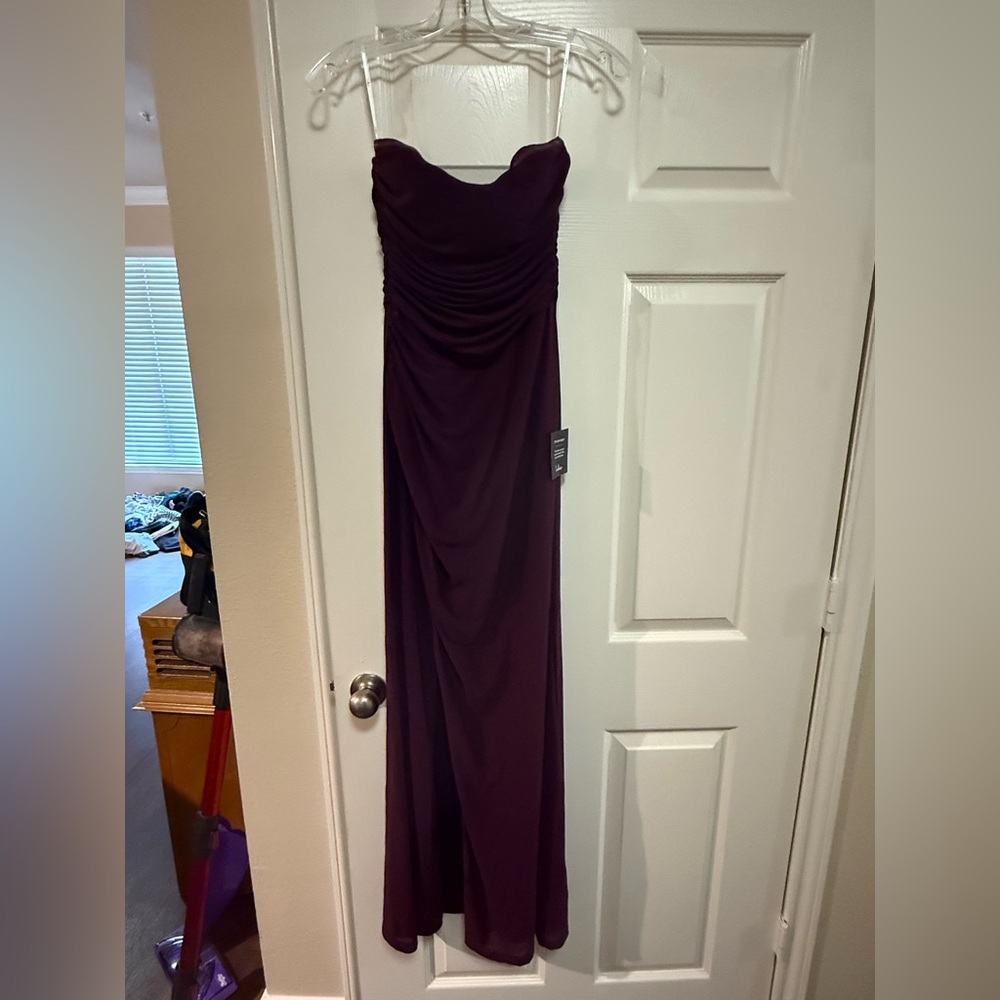 Lulu's Deep Purple Strapless Dress